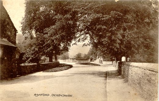 Old Postcard of Village Scene (Ashford)