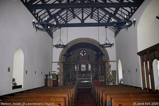 Recent Photograph of Inside St Lawrence's Church (Barlow)