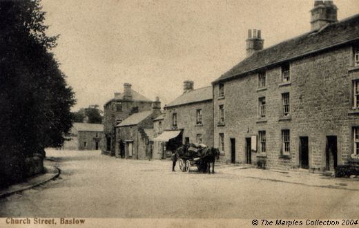 Old Postcard of Church Street (1) (Baslow)