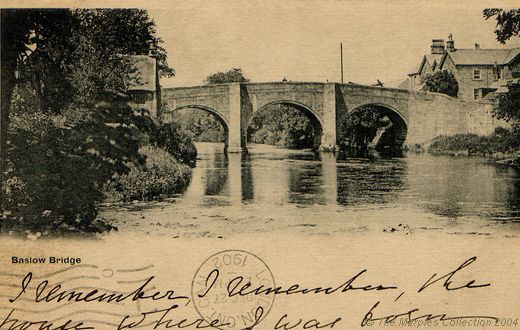 Old Postcard of The Bridge (2) (Baslow)