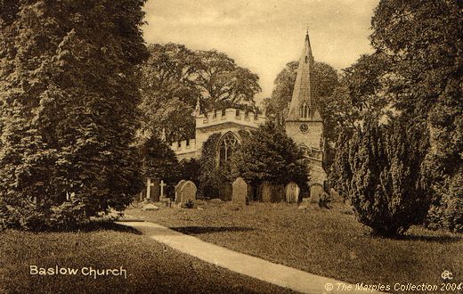 Old Postcard of The Church (2) (Baslow)
