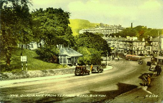 Old Postcard of The Quadrant (Buxton)