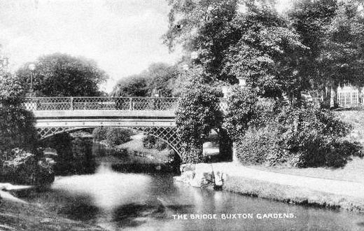 Old Postcard of The Bridge (Colour) (Buxton)