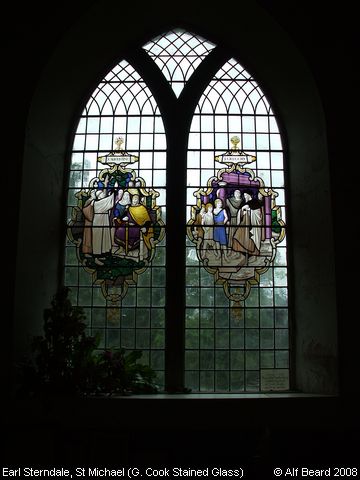 Recent Photograph of St Michael (G. Cook Stained Glass) (Earl Sterndale)
