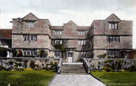 Old Postcard of The Hall (Eyam)
