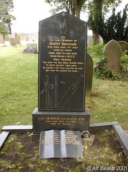 BAGSHAW, Cricketer's Grave