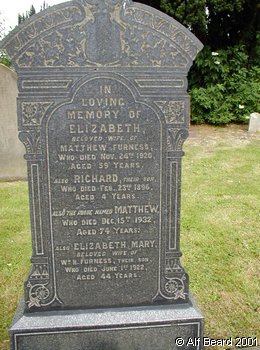 FURNESS, Elizabeth + Matthew 1920
