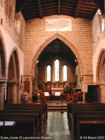 Recent Photograph of Inside St Lawrence's Church (Eyam)