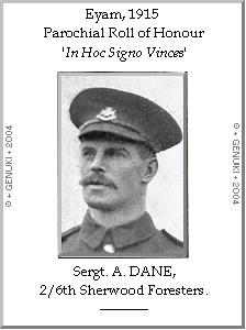 Sergt. A. DANE, 2/6th Sherwood Foresters