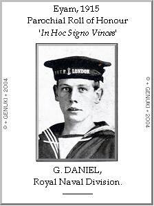 G. DANIEL, Royal Naval Division