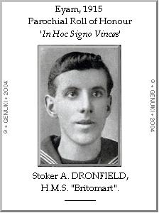 Stoker A. DRONFIELD, H.M.S. 'Britomart'