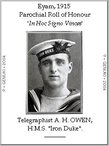 Telegraphist A. H. OWEN, H.M.S. 'Iron Duke'