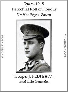 Trooper J. REDFEARN, 2nd Life Guards