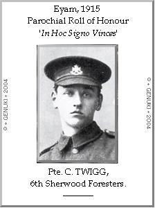 Pte. C. TWIGG, 6th Sherwood Foresters