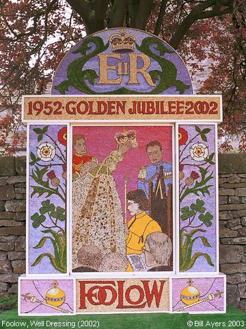 Recent Photograph of Well Dressing 'Golden Jubilee 1952-2002' (Foolow)
