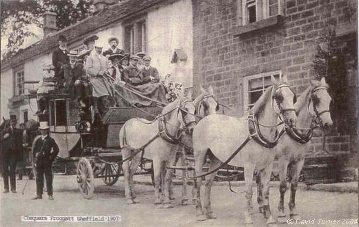 Old Postcard of The Chequers Inn (1) (Froggatt)