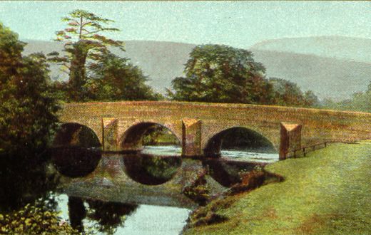 Old Postcard of The Bridge (Hathersage)