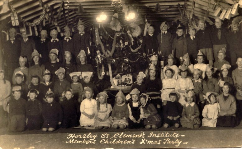 Old Photograph of St Clement's Institute Children's Xmas Party (c.1918) (Horsley)