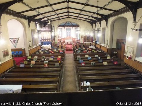 Recent Photograph of Inside Christ Church (From Gallery) (Ironville)
