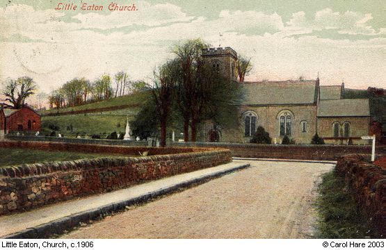 Old Postcard of The Church (c.1906) (Little Eaton)