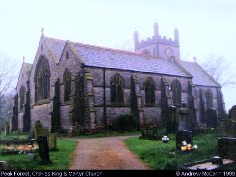Recent Photograph of Charles King & Martyr's Church (1999) (Peak Forest)