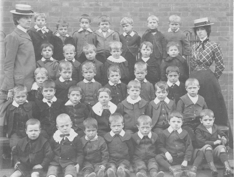 Old Photograph of Village School Boys Class (c.1900) (South Normanton)