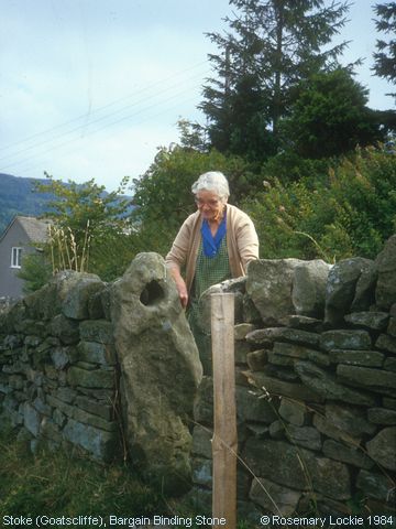 Recent Photograph of Bargain-Binding Stone (Goatscliffe)