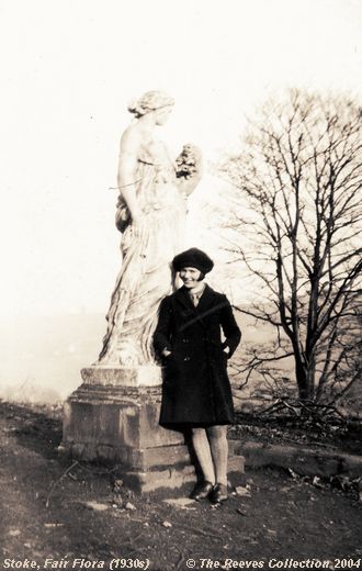 Old Postcard of Statue of Fair Flora (c1930s) (Stoke)