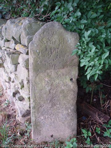 Recent Photograph of Guidepost at Knouchley (Stoke)