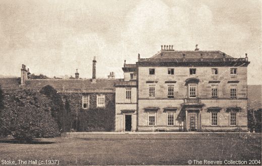 Old Postcard of The Hall (c.1937) (Stoke)