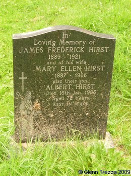 HIRST, James F, Mary E & Albert