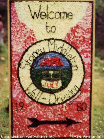 Stoney Middleton, Well Dressing ‘Welcome’ (1980)