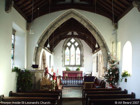 Recent Photograph of Inside St Leonard's Church (Thorpe)