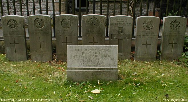 Recent Photograph of War Graves in Churchyard (Tideswell)