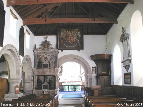 Recent Photograph of Inside St Mary's Church (Tissington)