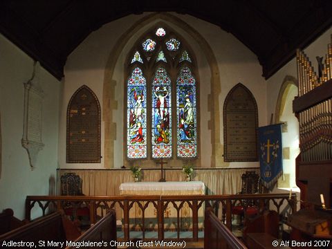 Recent Photograph of St Mary Magdalene's Church (East Window) (Adlestrop)