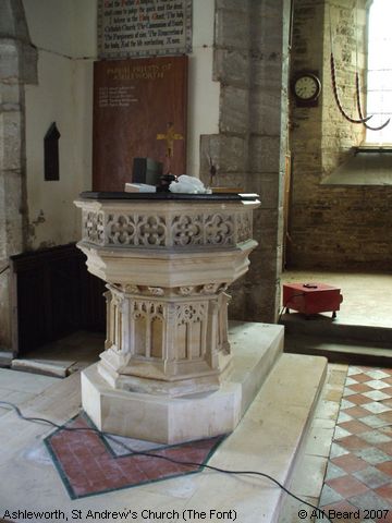 Recent Photograph of St Andrew's Church (The Font) (Ashleworth)