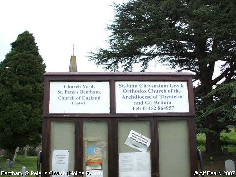 Recent Photograph of St Peter's Church (Notice Board) (Bentham)