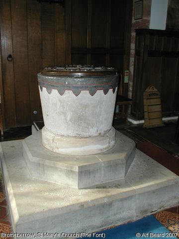 Recent Photograph of St Mary's Church (The Font) (Bromsberrow)
