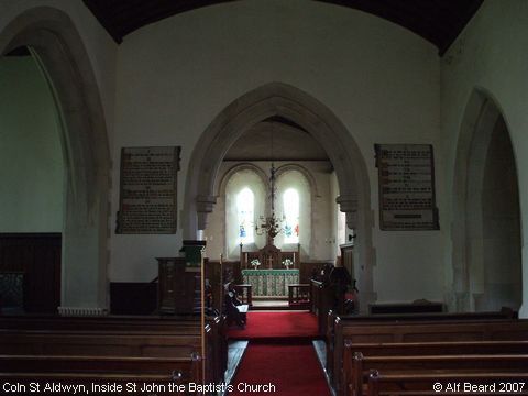 Recent Photograph of Inside St John the Baptist's Church (Coln St Aldwyn)