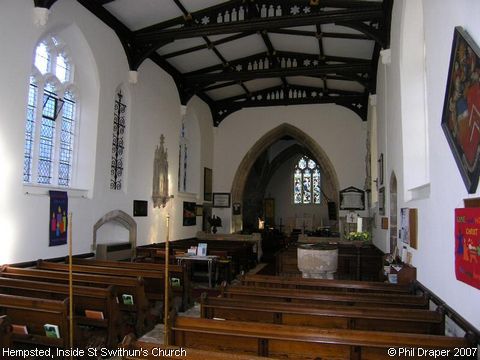 Recent Photograph of Inside St Swithun's Church (Hempsted)