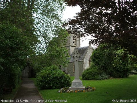 Recent Photograph of St Swithun's Church & War Memorial (Hempsted)