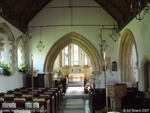 Recent Photograph of Inside St Mary's Church (Icomb)