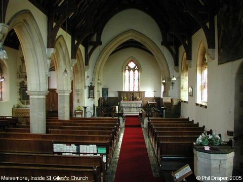 Recent Photograph of Inside St Giles's Church (Maisemore)