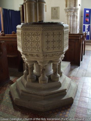 Recent Photograph of Church of the Holy Ascension (Font) (Lower Oddington)