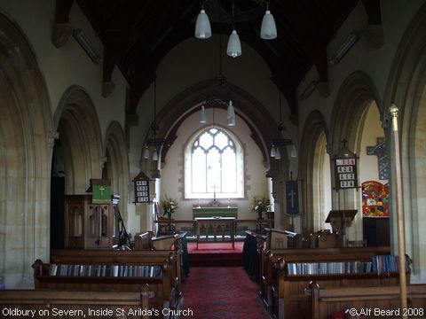 Recent Photograph of Inside St Arilda's Church (2008) (Oldbury on Severn)