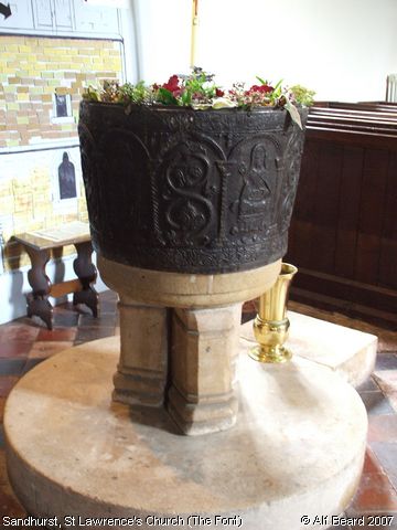 Recent Photograph of St Lawrence's Church (The Font) (Sandhurst)