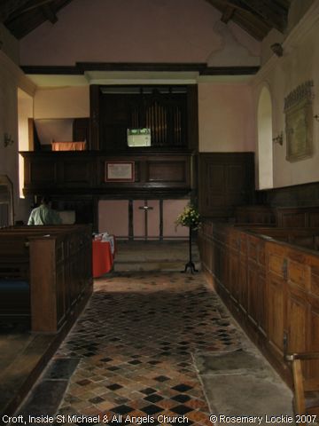 Recent Photograph of Inside St Michael & All Angels Church (Croft)