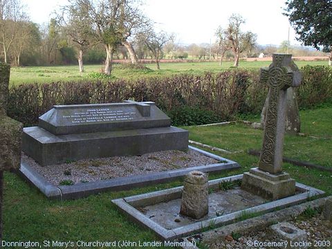 Recent Photograph of St Mary's Churchyard (John Lander Memorial) (Donnington)