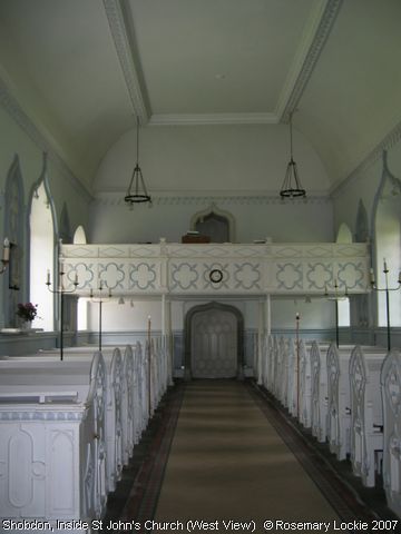 Recent Photograph of Inside St John the Evangelist's Church (West View) (Shobdon)